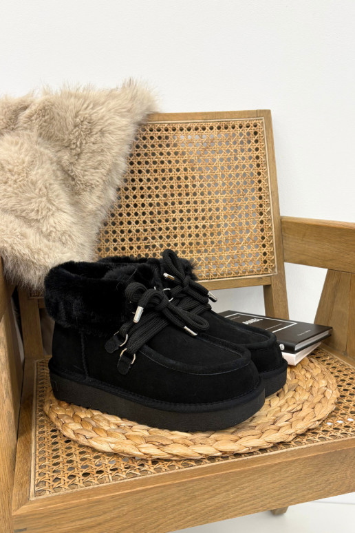 Mustad naiste lumesaapad naturaalsest sametist D.Franklin DFSH375006