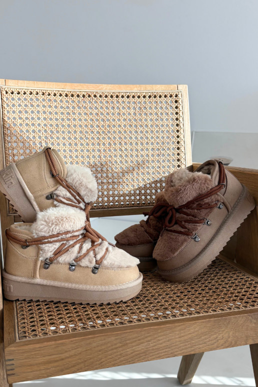 Pruunid laste noorte lumesaapad karusnahaga D.Franklin DFSH370011