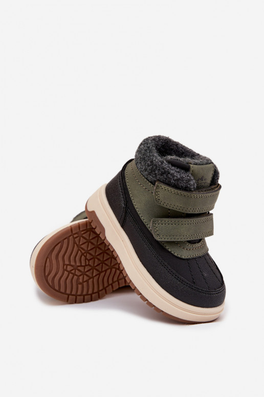 Laste rohelised-mustad lume saapad kleebitavate kinnitustega Darlene