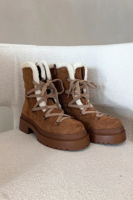 Naisteline sooja voodriga talvesaapad, pruuni värv, Irmara