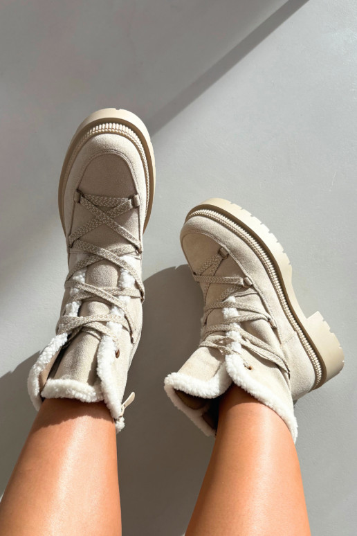 Naisteline sooja voodriga talvesaapad, beež värv, Irmara