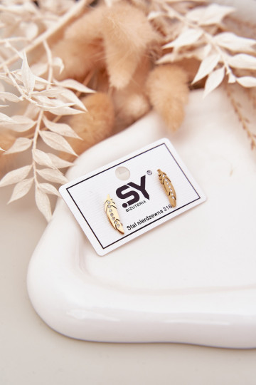 saapad koos stiilsete detailidegai Listki säravate kristallidega Stal Nierdzewna Kuldset värvi