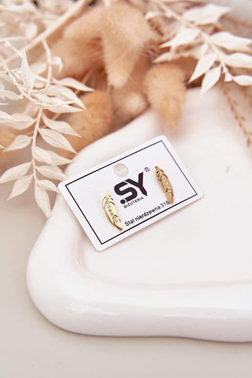 saapad koos stiilsete detailidegai Listki säravate kristallidega Stal Nierdzewna Kuldset värvi