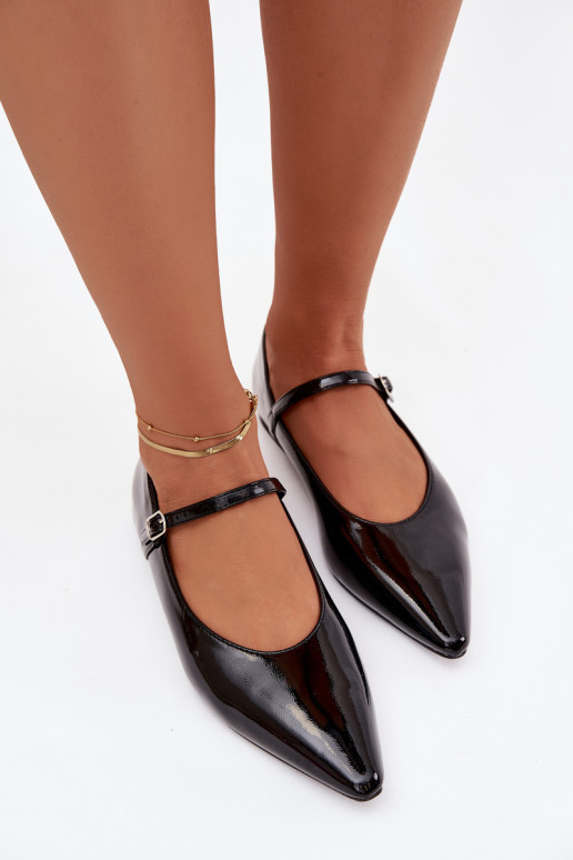Lakkbaleriinad rihmadega Must Jarelle