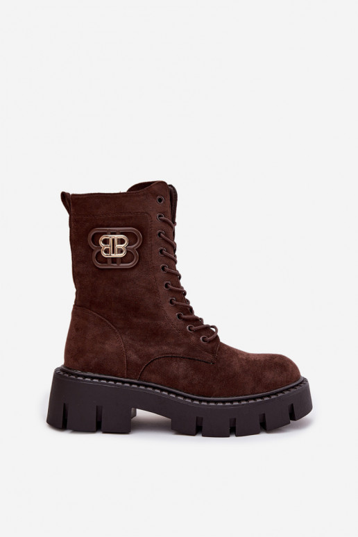 Naiste poolsaapad Wokrery    voodriga Czekoladowe Ilyane