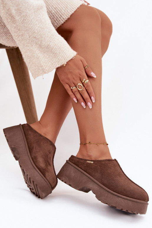 nööpidega lumesaapad  platvormiga pruunid värvi Yrenna