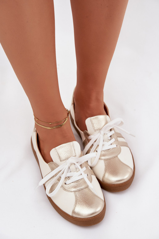   jalatsid  Typu Barefoot Zazoo N1341 Valget-Kuldset värvi