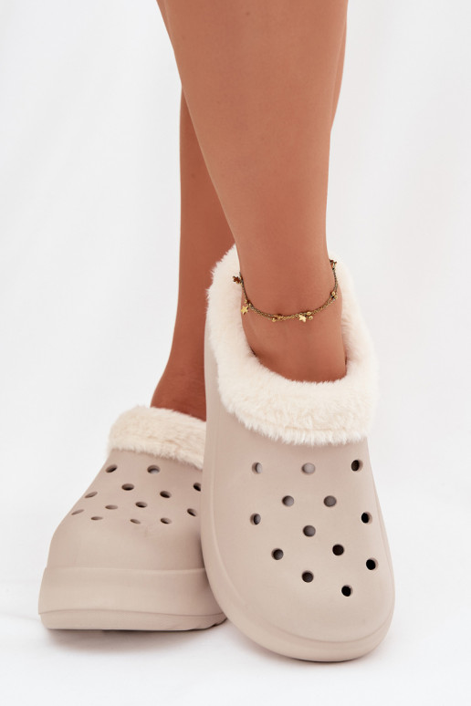 Kerged rannaplätud naiste plätud voodriga karusnahaga Khakivärvi Palvine