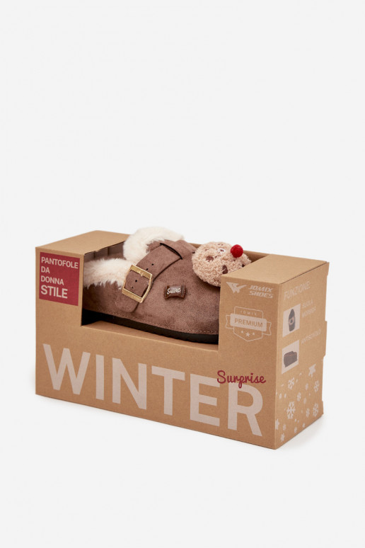 Plätud   I neetide ja pandlaga voodriga karusnahaga pruunid värvi Thalora