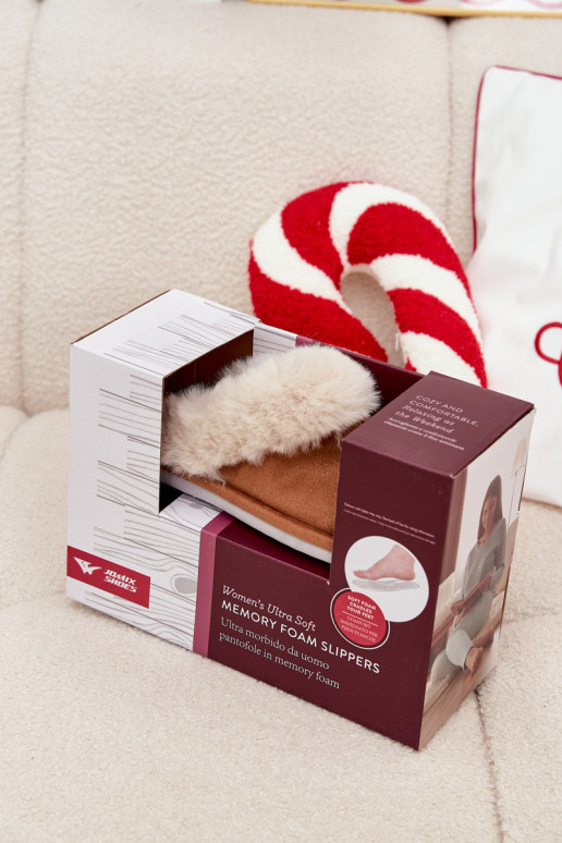 Plätud  karusnahaga pruunid värvi Delissa