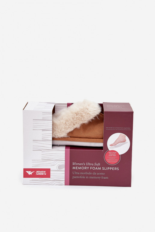 Plätud  karusnahaga pruunid värvi Delissa