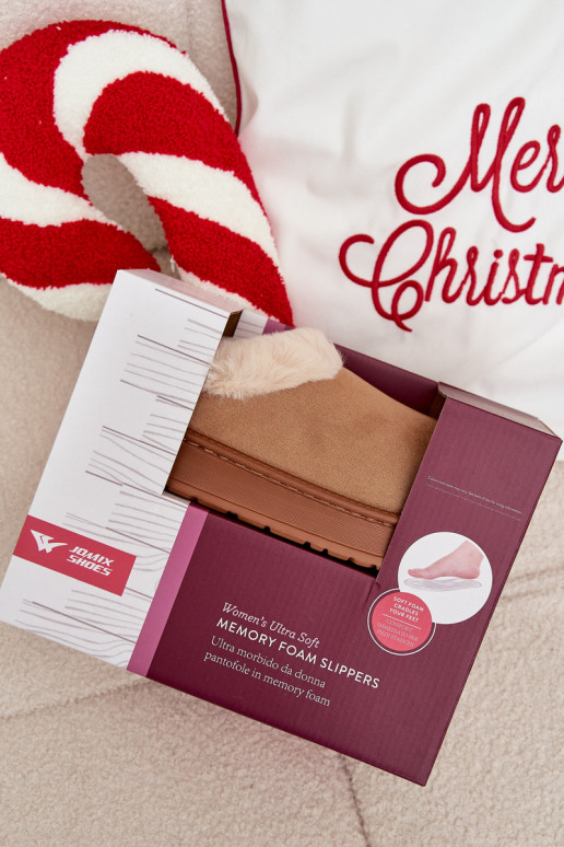 Plätud  karusnahaga pruunid värvi Eveline