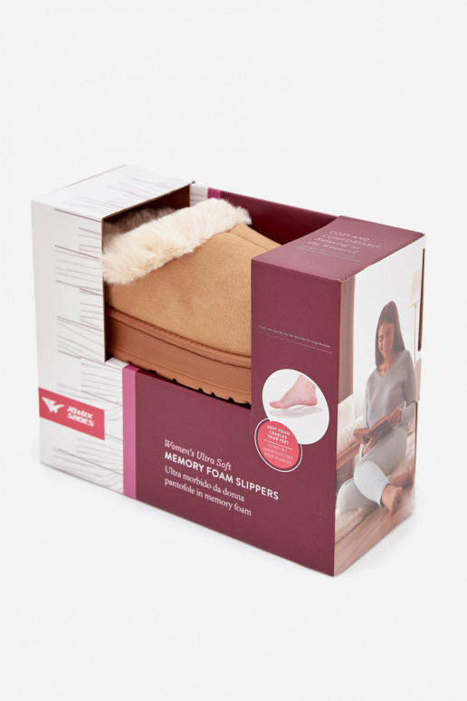 Plätud  karusnahaga pruunid värvi Eveline