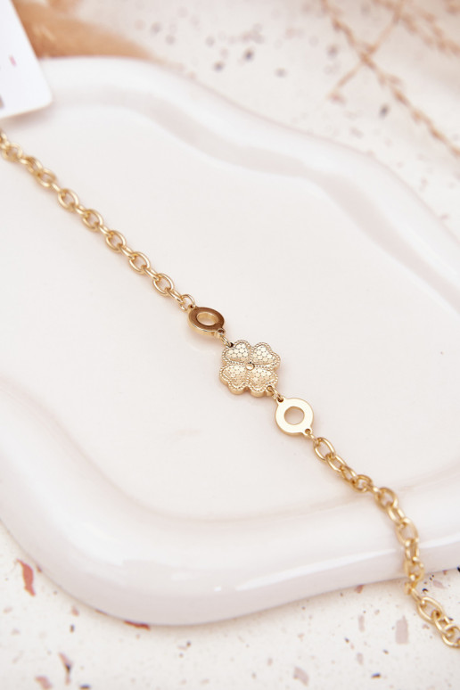 Käevõru Z Koniczynką roostevabast terasest Kuldset värvi