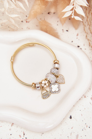 Käevõru z Zawieszkami Charms Kuldset värvi 2