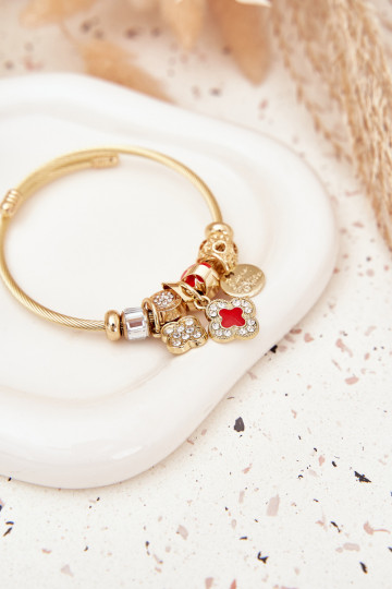 Käevõru z Zawieszkami Charms Kuldset värvi 2