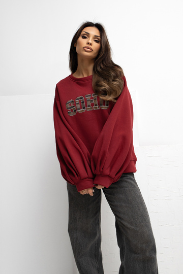 Bordo värvi lukuga särk 2