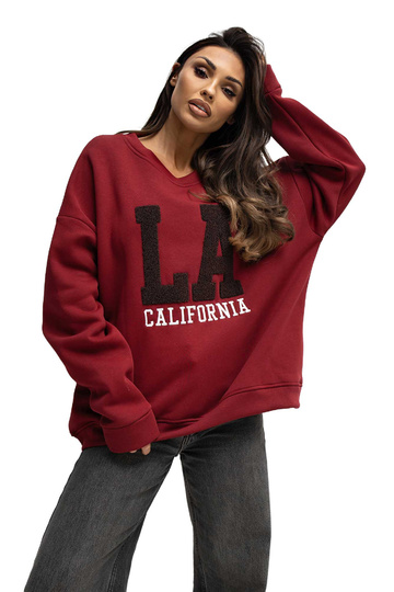 Bordo värvi lukuga kampsun 2