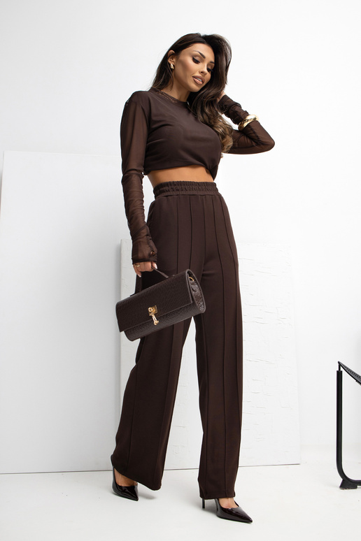 Tumepruunad spordipüksid