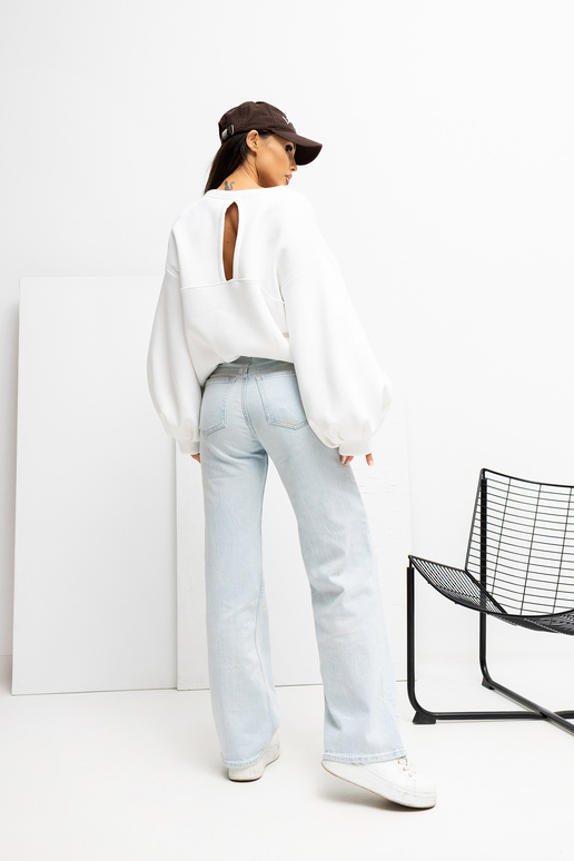 Ecru värvi lukuga pluus