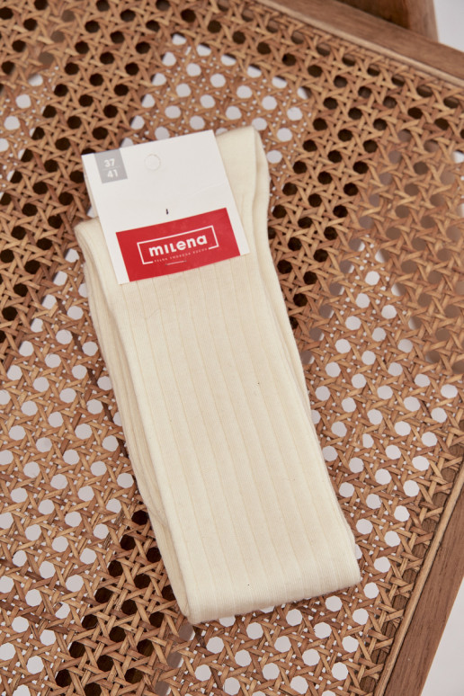 Pika meriinovilla sokid elevandiluust värviga