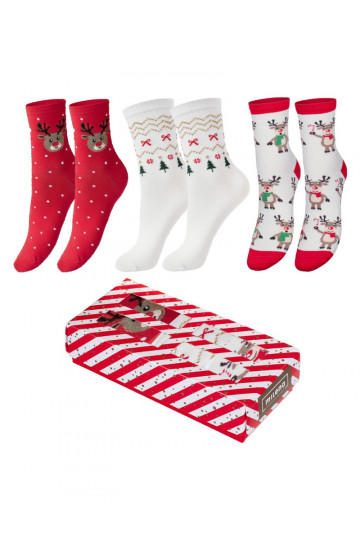 Świątecznych SkarpetPudełku 3 paar 2