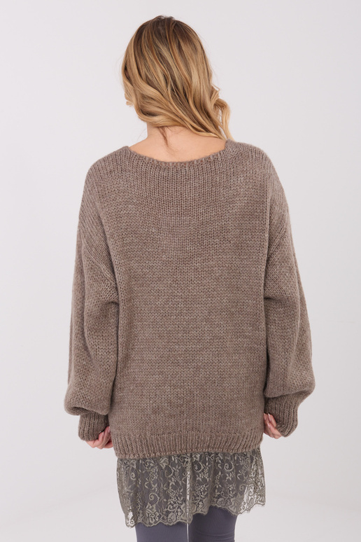 Tumedat liivakarva kampsun