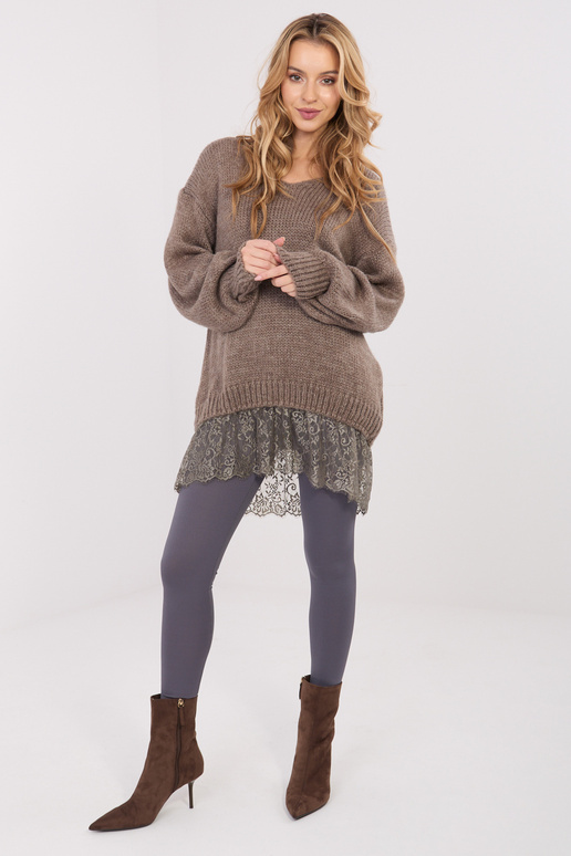 Tumedat liivakarva kampsun