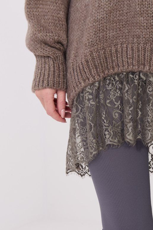 Tumedat liivakarva kampsun