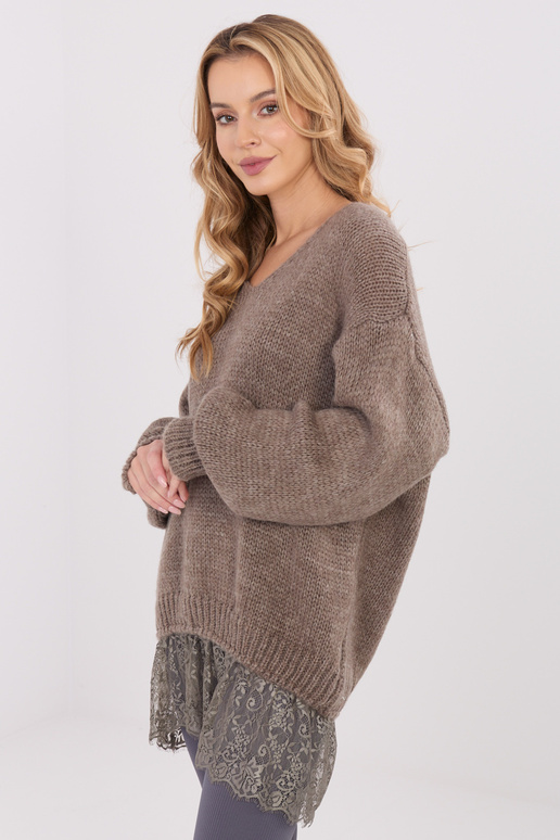 Tumedat liivakarva kampsun