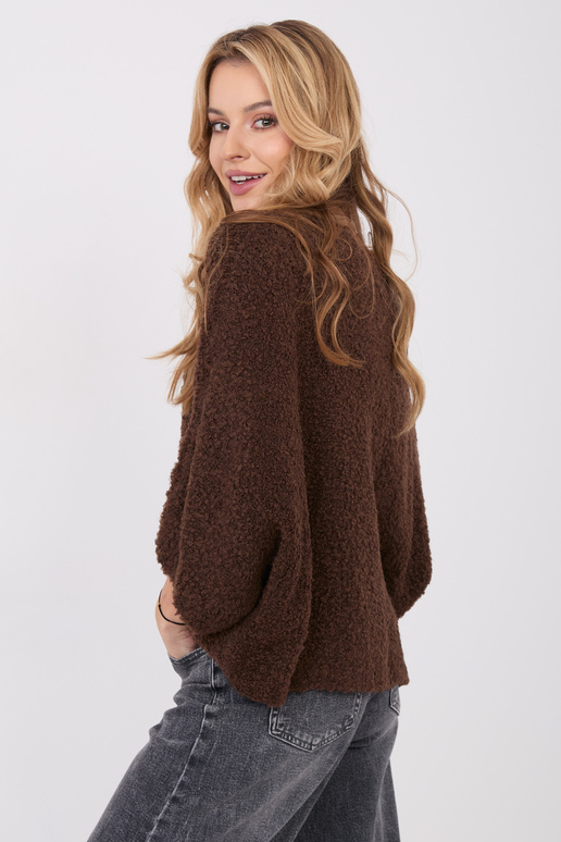 Tumedat pruunid kampsun