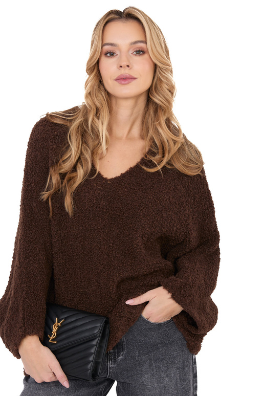 Tumedat pruunid kampsun