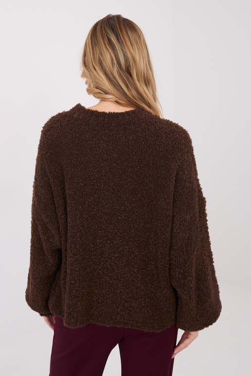 Tumedat pruunid kampsun