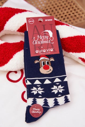 Skarpety  Christmas   tumesinist värvi