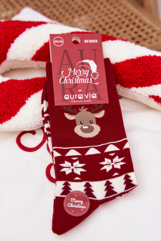 Skarpety  Christmas   bordoo-värvi