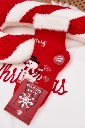Jõulusokid Laste jalanõud karusnahaga I Bałwanem Wełna  runased 2