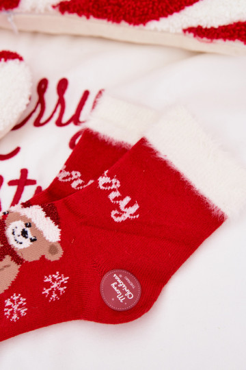 Jõulusokid Laste jalanõud karusnahaga I m I Wełna  runased