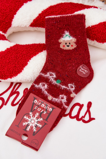 Laste jalanõud Christmas Sokid  Wełna  runased 2