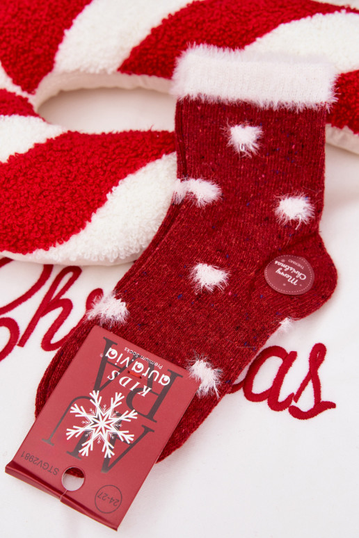 Laste jalanõud Christmas Sokid  karusnahaga Wełna  runased