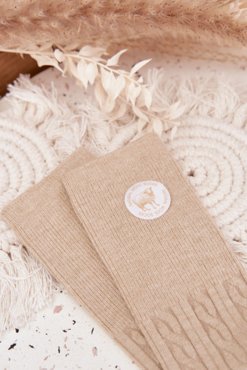 Długie Wełniane Sokid  beeži värvi