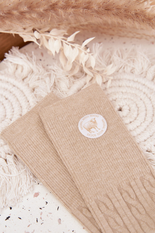 Długie Wełniane Sokid  beeži värvi