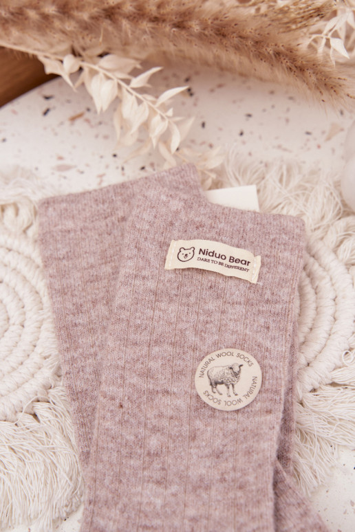 soojad Wełniane Sokid  Z Naszywką beeži värvi