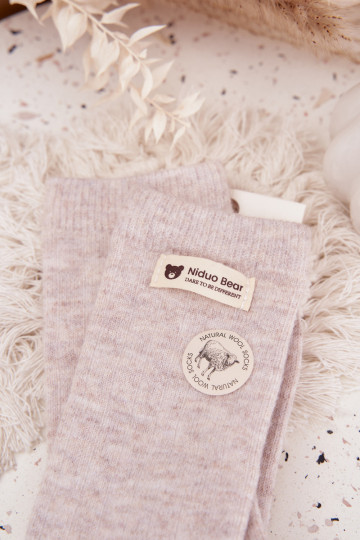 soojad Wełniane Sokid  Z Naszywką beeži värvi