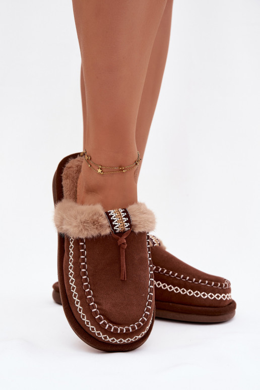 Plätud  karusnahaga I Haftem pruunid värvi Perivelle