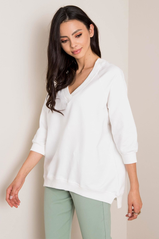 Sinine lukuga dressipluus valgega