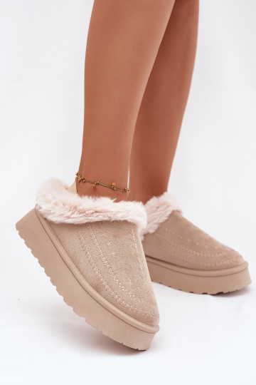 nööpidega lumesaapad  platvormiga karusnahaga I Przeszyciami Elevandiluu värvi Arelina 2