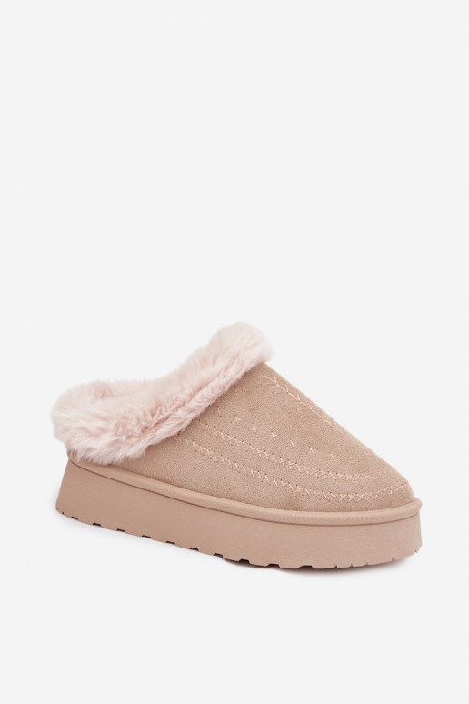 nööpidega lumesaapad  platvormiga karusnahaga I Przeszyciami Elevandiluu värvi Arelina