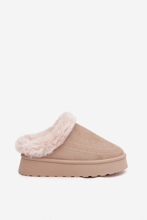 nööpidega lumesaapad  platvormiga karusnahaga I Przeszyciami Elevandiluu värvi Arelina