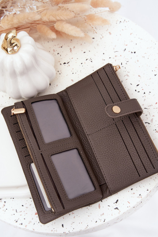 Rahakott eko-nahast  halli värvi Gilessa