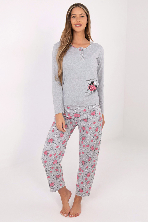 Hall kaheosaline pidžaama t-särgiga